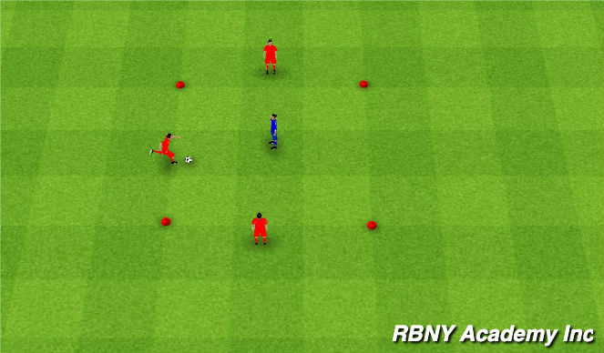 Football/Soccer Session Plan Drill (Colour): Dribble rondo