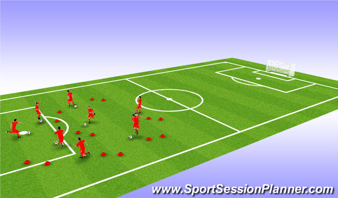 Football/Soccer Session Plan Drill (Colour): Warm Up