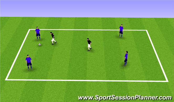 Football/Soccer Session Plan Drill (Colour): Warm up