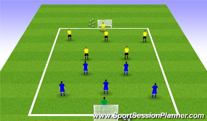 Football/Soccer Session Plan Drill (Colour): 5v5