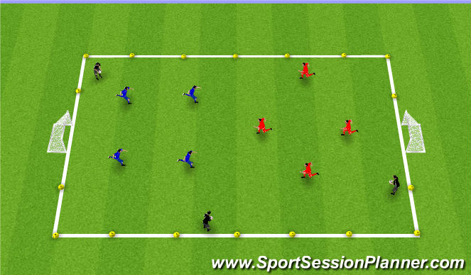 Football/Soccer Session Plan Drill (Colour): Game (20-25mins)