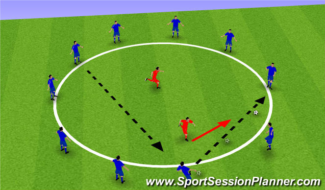 Football/Soccer Session Plan Drill (Colour): Rondo Warmup