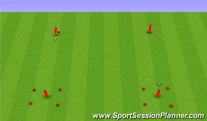 Football/Soccer Session Plan Drill (Colour): Trapping Intro Game