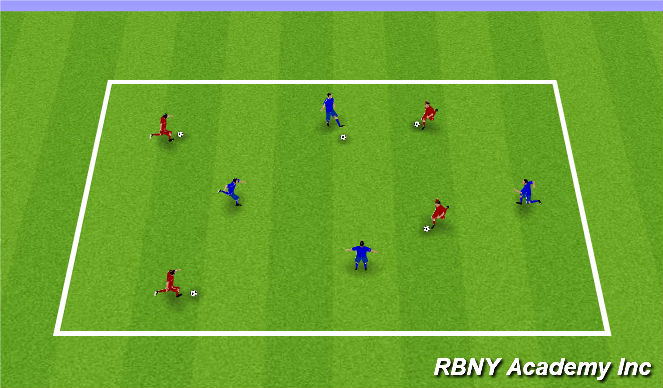 Football/Soccer Session Plan Drill (Colour): Warm-up