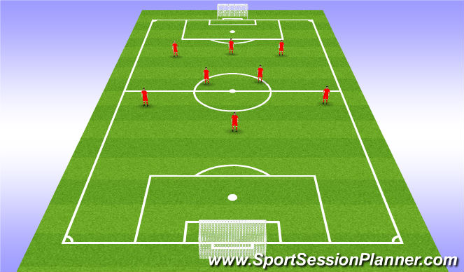 Football/Soccer Session Plan Drill (Colour): 3 4 3