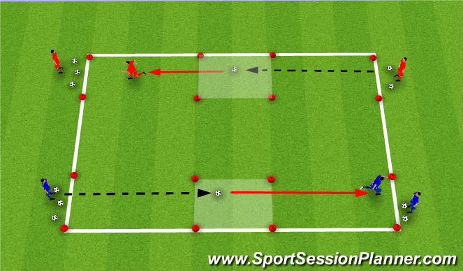 Football/Soccer Session Plan Drill (Colour): Fill The Bucket / Empty The Bucket