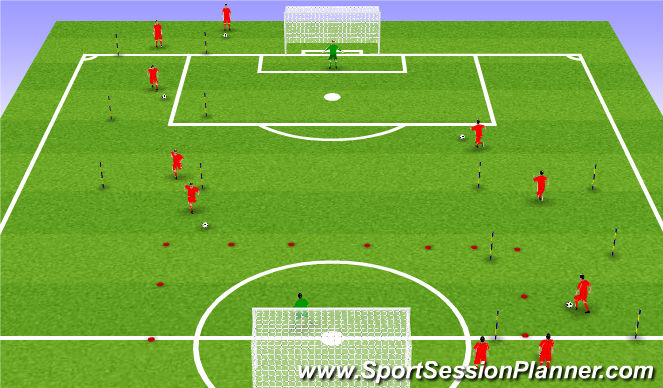 Football/Soccer Session Plan Drill (Colour): RWTB - Anaerobic endurance - progression