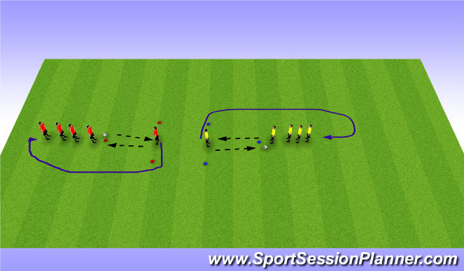 Football/Soccer Session Plan Drill (Colour): Pass and Move