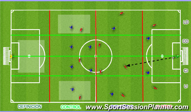 Football/Soccer Session Plan Drill (Colour): Posesión FCB