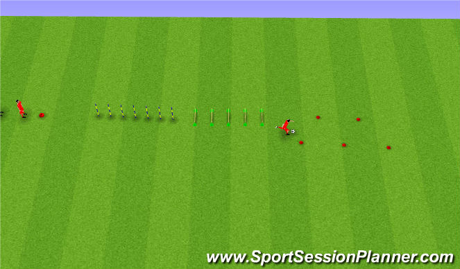 Football/Soccer Session Plan Drill (Colour): Relay Race