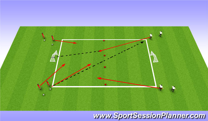 Football/Soccer Session Plan Drill (Colour): Skill Drill- Set Up 2