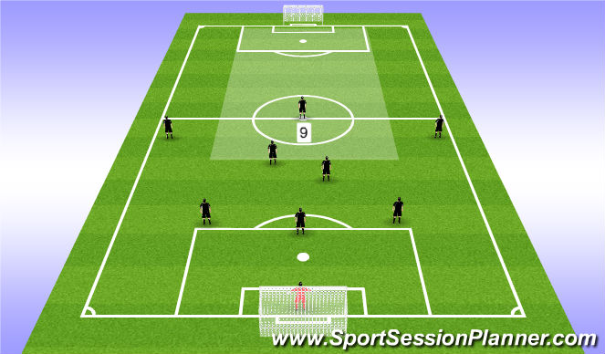 Football/Soccer Session Plan Drill (Colour): Striker