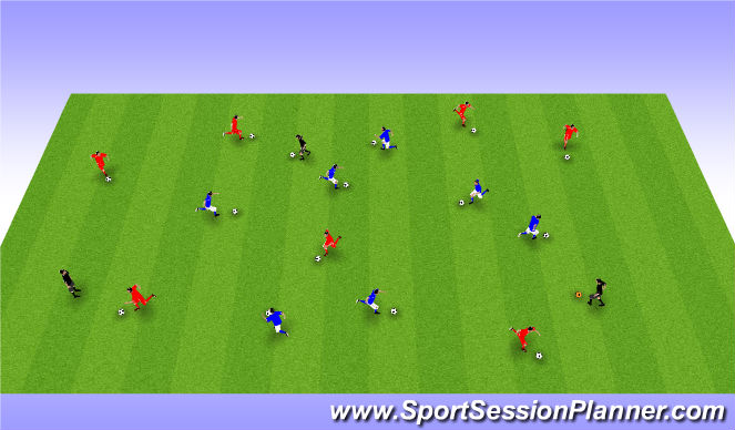 Football/Soccer Session Plan Drill (Colour): Freestyle Moves Intro