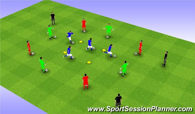 Football/Soccer Session Plan Drill (Colour): Moves Square