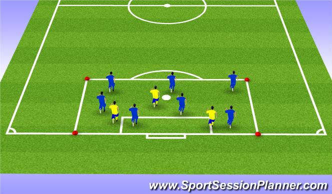 Football/Soccer Session Plan Drill (Colour): Warm up Tag (movement awareness)