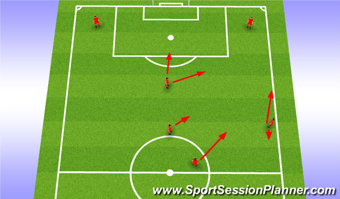 Football/Soccer Session Plan Drill (Colour): Passing Out