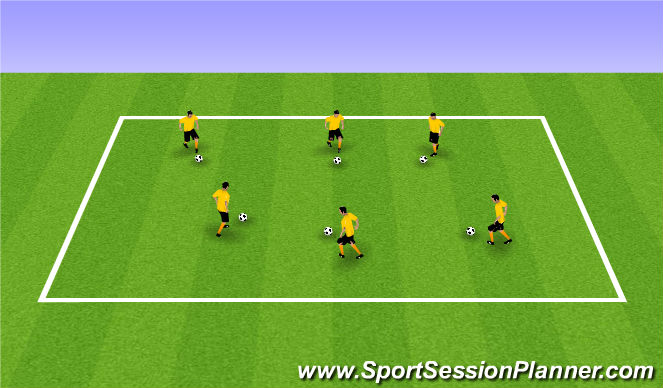 Football/Soccer Session Plan Drill (Colour): Warm-Up:  Ball Mastery