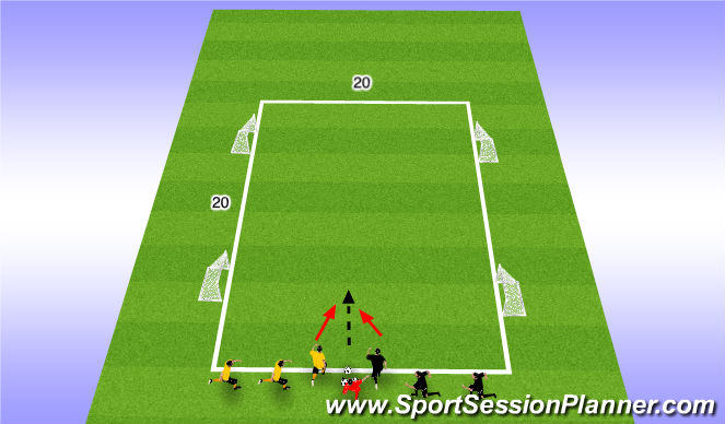 Football/Soccer Session Plan Drill (Colour): Warm-Up:  Get Out Of There