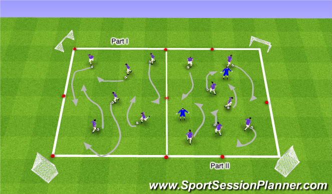 Football/Soccer Session Plan Drill (Colour): Warm-up Arrival