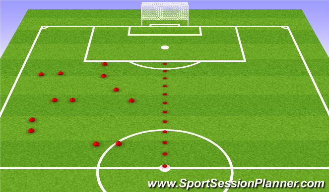 Football/Soccer Session Plan Drill (Colour): Mobile Gate Passing