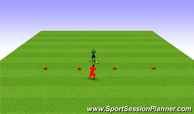 Football/Soccer Session Plan Drill (Colour): 1 v 1 tourney