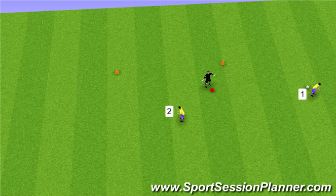 Football/Soccer Session Plan Drill (Colour): Simple Introduction