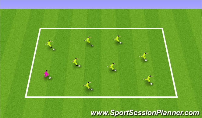 Football/Soccer Session Plan Drill (Colour): Warm Up 2