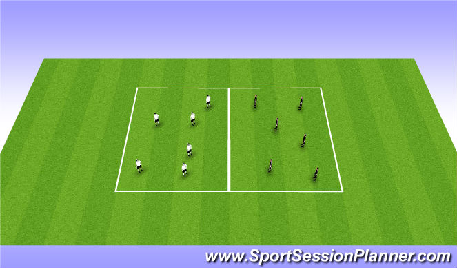 Football/Soccer Session Plan Drill (Colour): Clash of clans