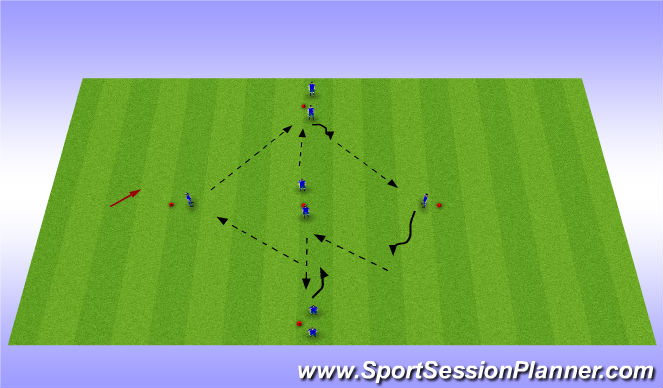 Football/Soccer Session Plan Drill (Colour): Phase 1:Warm-up