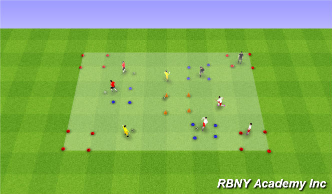 Football/Soccer Session Plan Drill (Colour): Burried Treasure