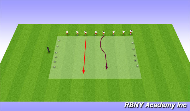 Football/Soccer Session Plan Drill (Colour): CannonBall Run