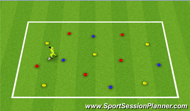 Football/Soccer Session Plan Drill (Colour): WU 2