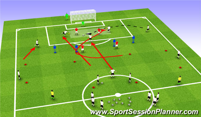 Football/Soccer Session Plan Drill (Colour): Movement