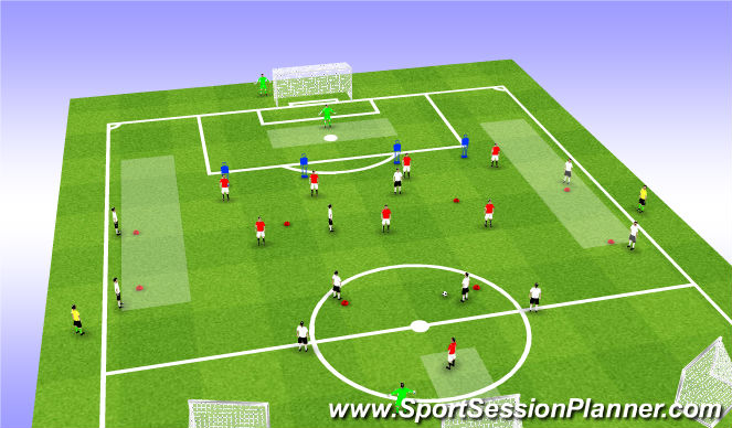 Football/Soccer Session Plan Drill (Colour): 11 v 8,9, 10 or 11