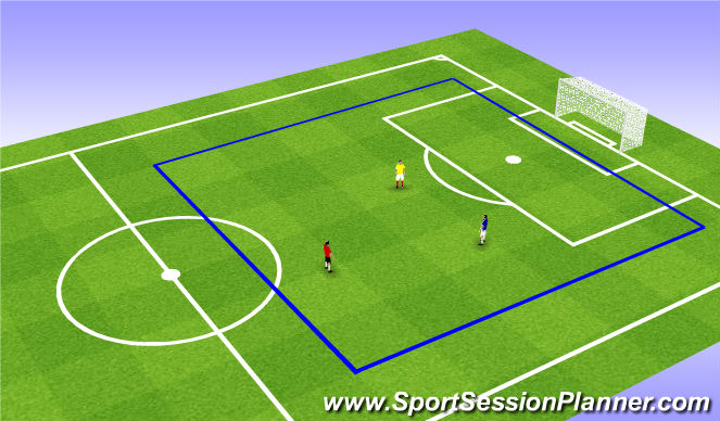 Football/Soccer Session Plan Drill (Colour): Possession en supériorité