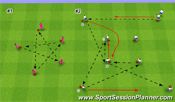 Football/Soccer Session Plan Drill (Colour): Warm-up / Passing Activity