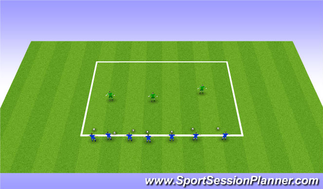 Football/Soccer Session Plan Drill (Colour): running with ball, turning fun game