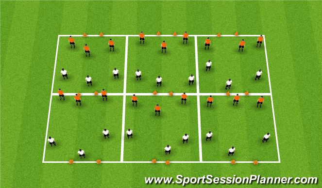 Football/Soccer Session Plan Drill (Colour): 3v3 tournament