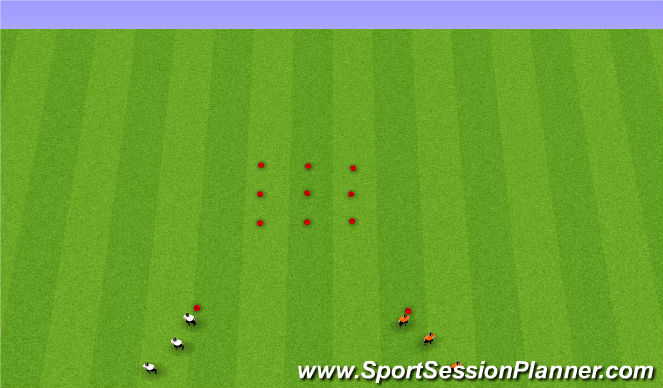 Football/Soccer Session Plan Drill (Colour): Tic Tac Toe