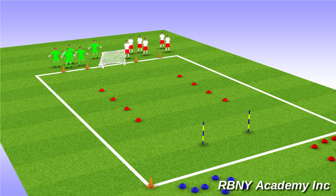 Football/Soccer Session Plan Drill (Colour): Collect the Treasure