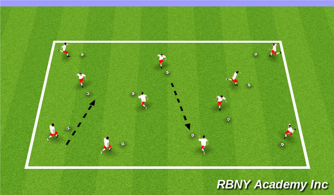 Football/Soccer Session Plan Drill (Colour): Gotcha Ghosts!