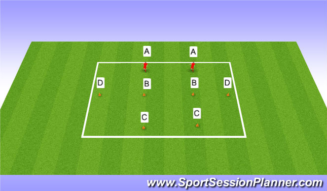 Football/Soccer Session Plan Drill (Colour): Tech Warm Up