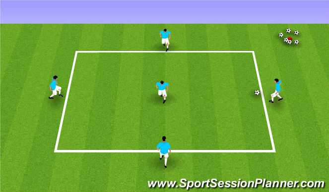 Football/Soccer Session Plan Drill (Colour): Rondos