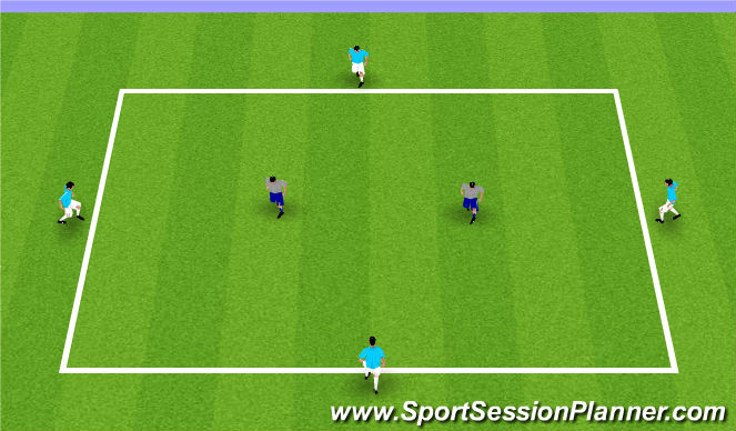 Football/Soccer Session Plan Drill (Colour): 4v2 Rondos