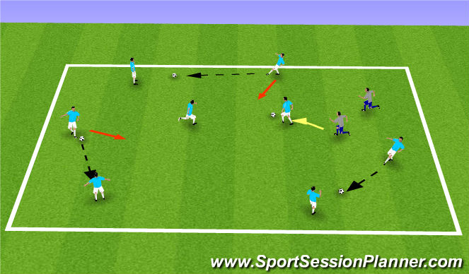 Football/Soccer Session Plan Drill (Colour): Monsters