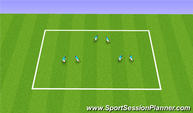 Football/Soccer Session Plan Drill (Colour): Defending 1