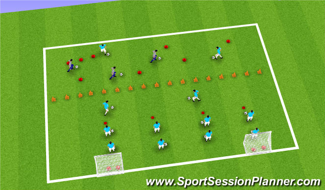 Football/Soccer Session Plan Drill (Colour): Game 2: Cops and robbers