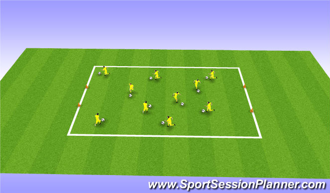 Football/Soccer Session Plan Drill (Colour): Technical Activity 1