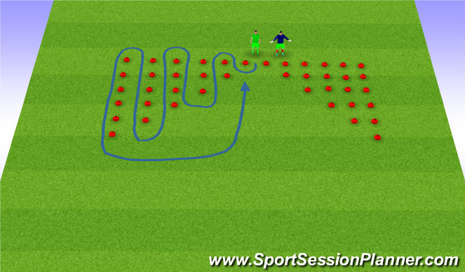 Football/Soccer Session Plan Drill (Colour): Stop start