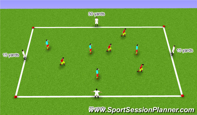 Football/Soccer Session Plan Drill (Colour): Game related